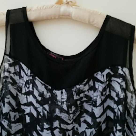 P.inc leopard print silk tank top black and white - Picture 3 of 4